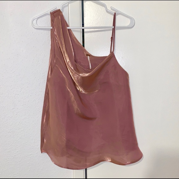 SOLD — Free People Metallic Pink Cowl-Neck Tank Top - XS - Picture 4 of 6